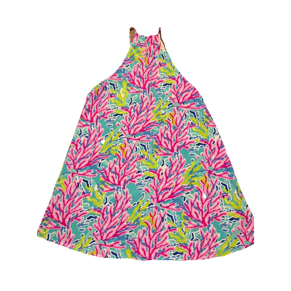 Southern Frock Tropical Vacation Mini Halter Dress Size M